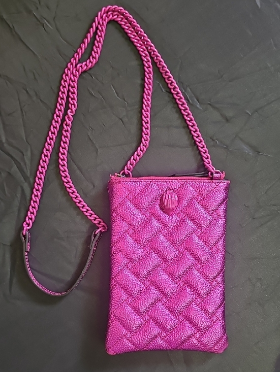 Kurt Geiger Handbags - Kurt Geiger Quilted Crossbody Bag in Bright Pink Extremely Rare